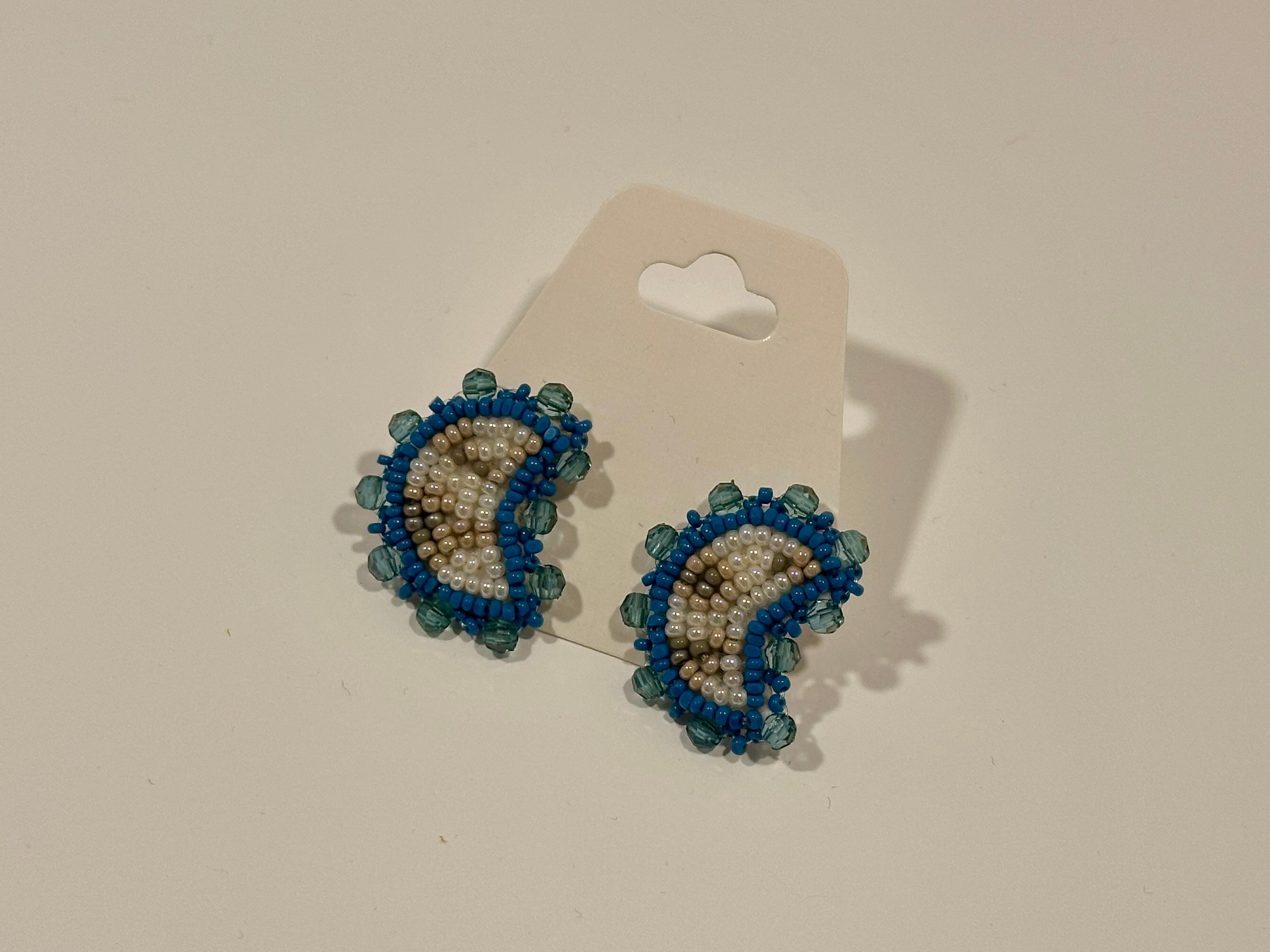 Moon Phase Earrings (turquoise/studs)