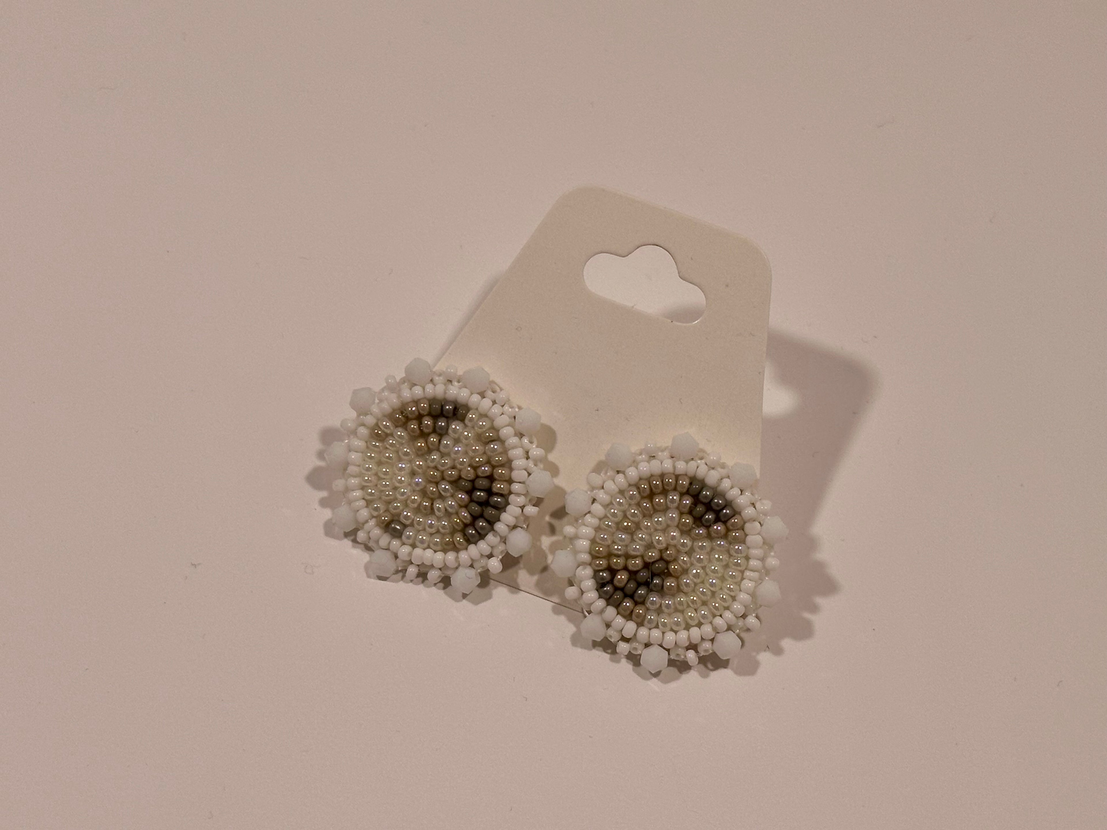 Moon Phase Earrings (white/studs)