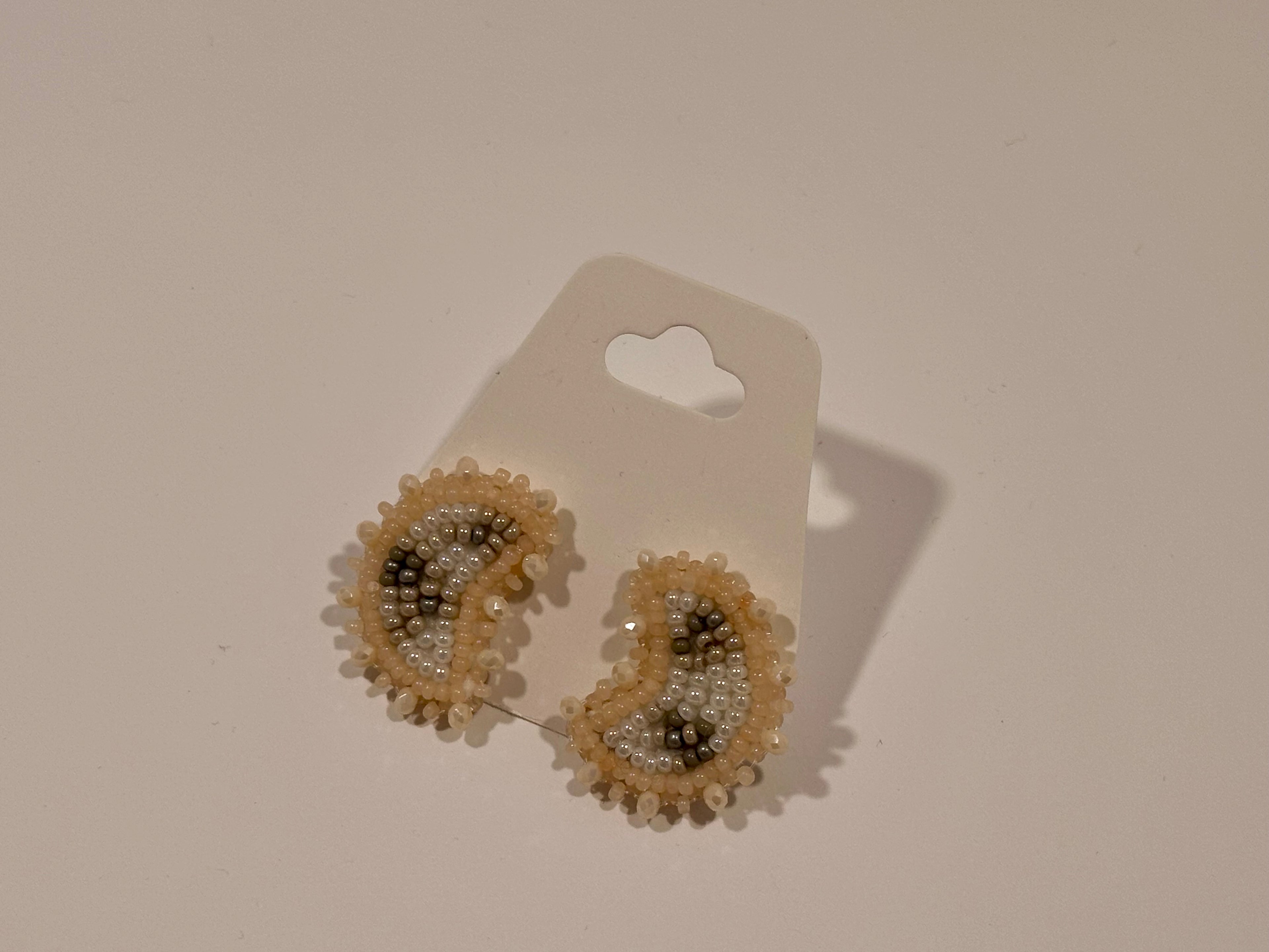 Moon Phase Earrings (peach/studs)