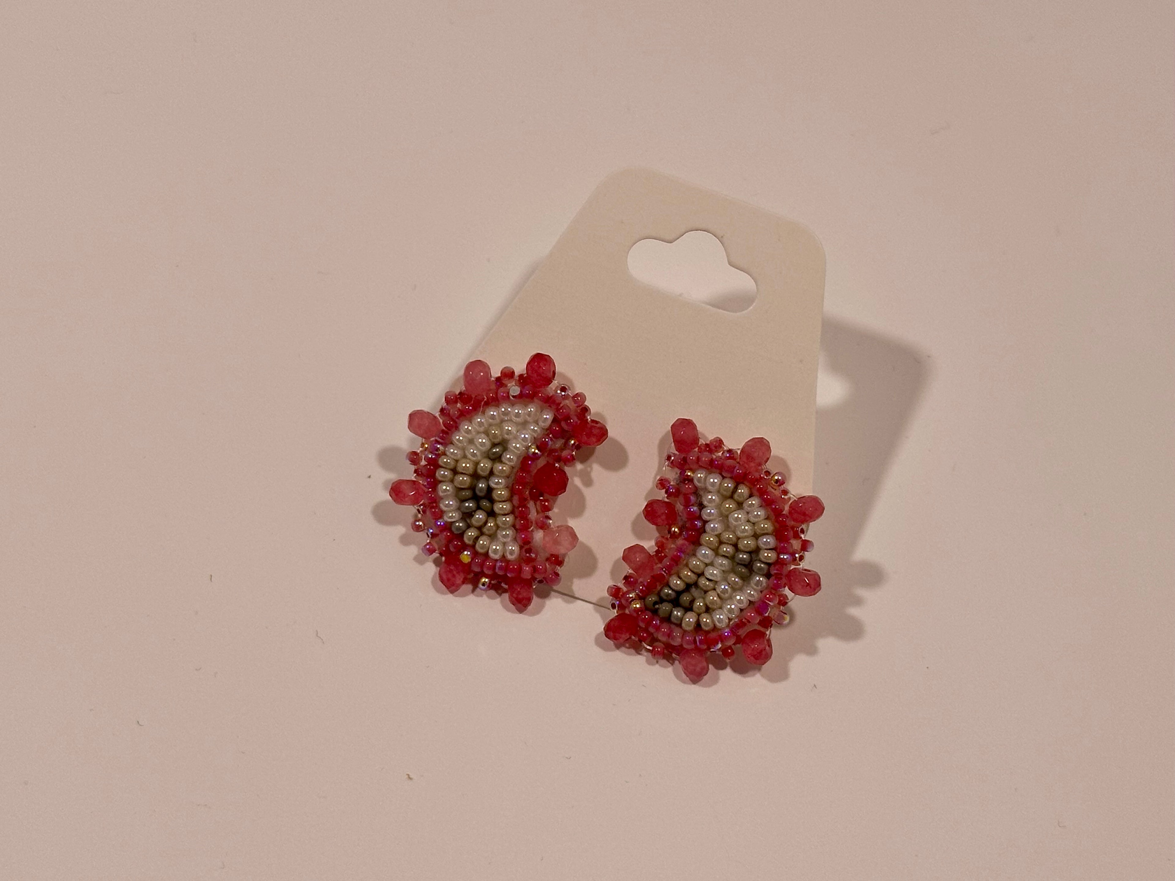 Moon Phase Earrings (rose pink/studs)