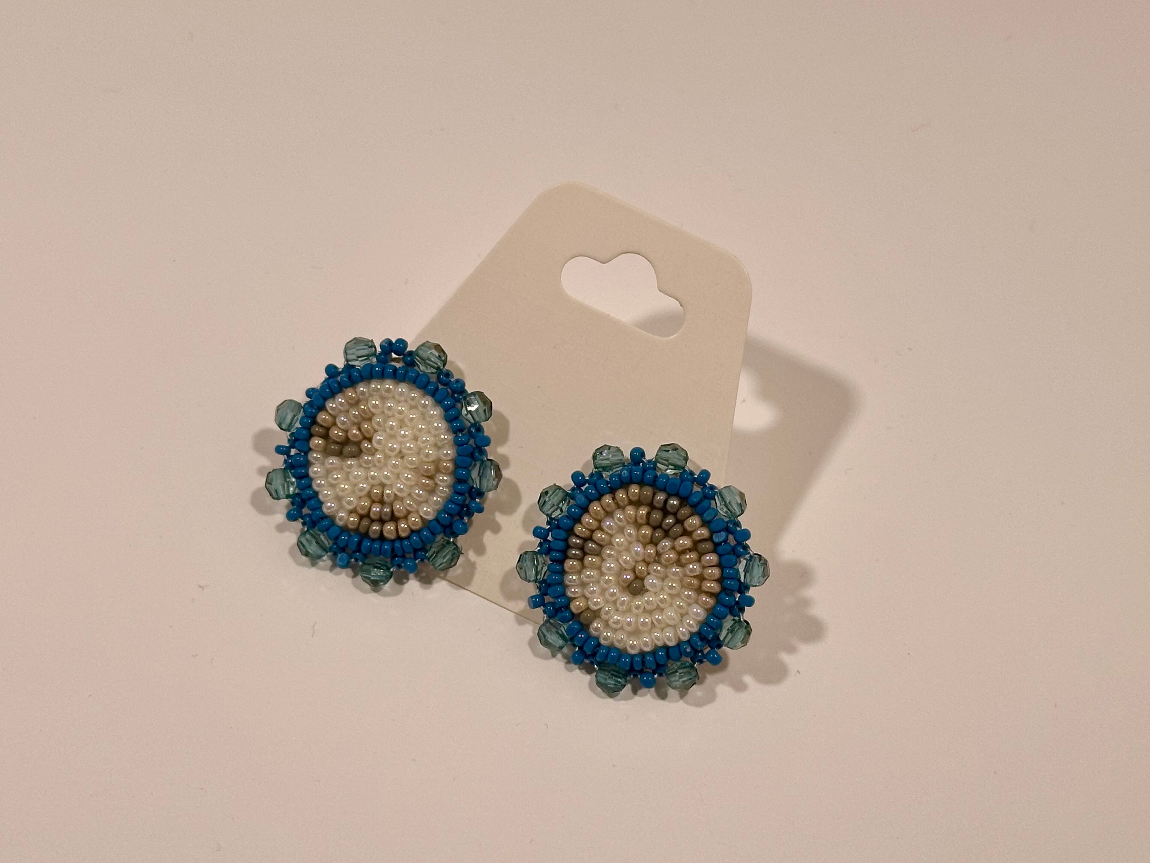 Moon Phase Earrings (turquoise/studs)