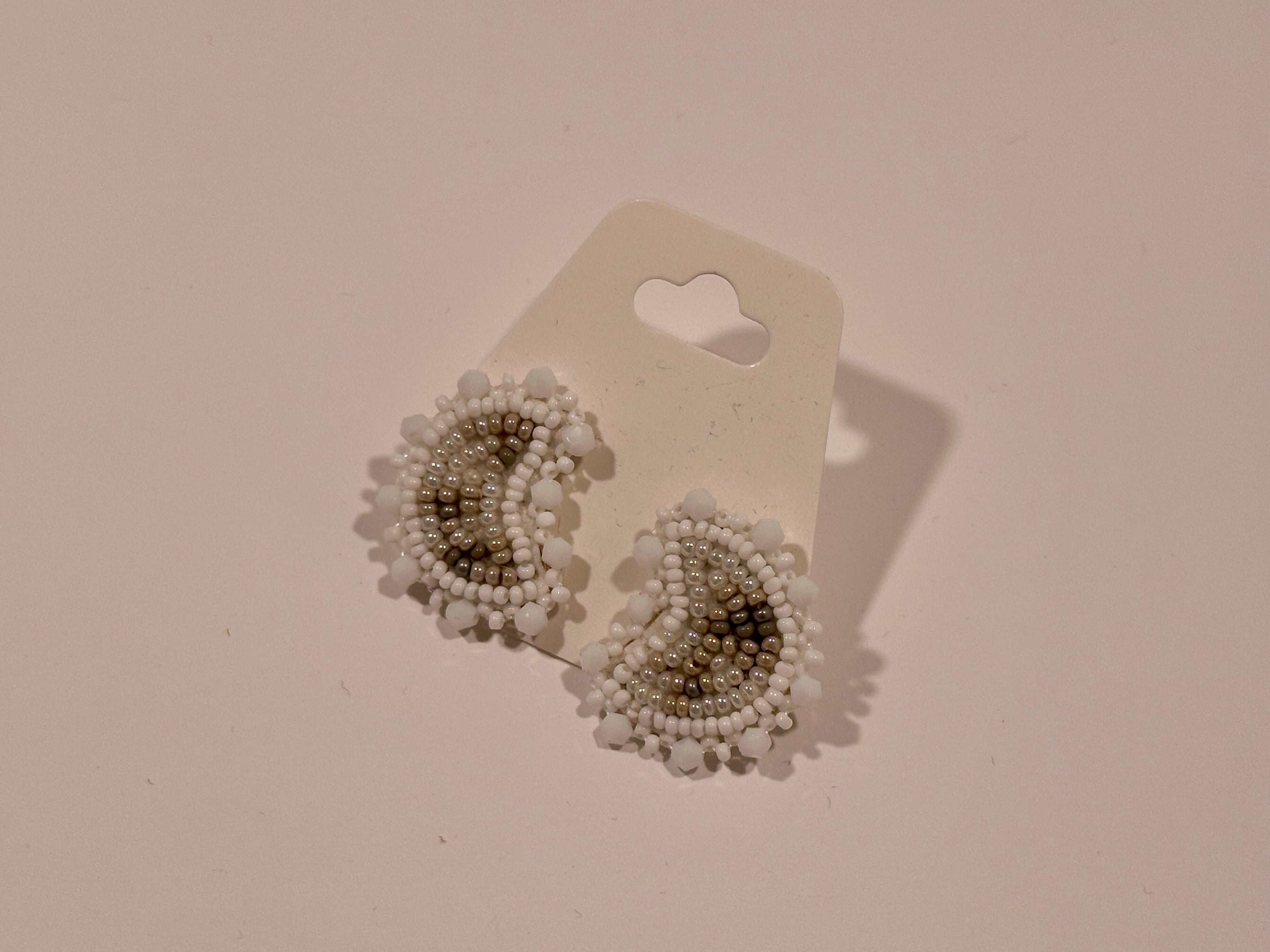 Moon Phase Earrings (white/studs)