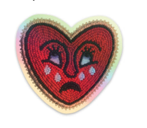 Crying Heart Sticker (HOLOGRAPHIC)