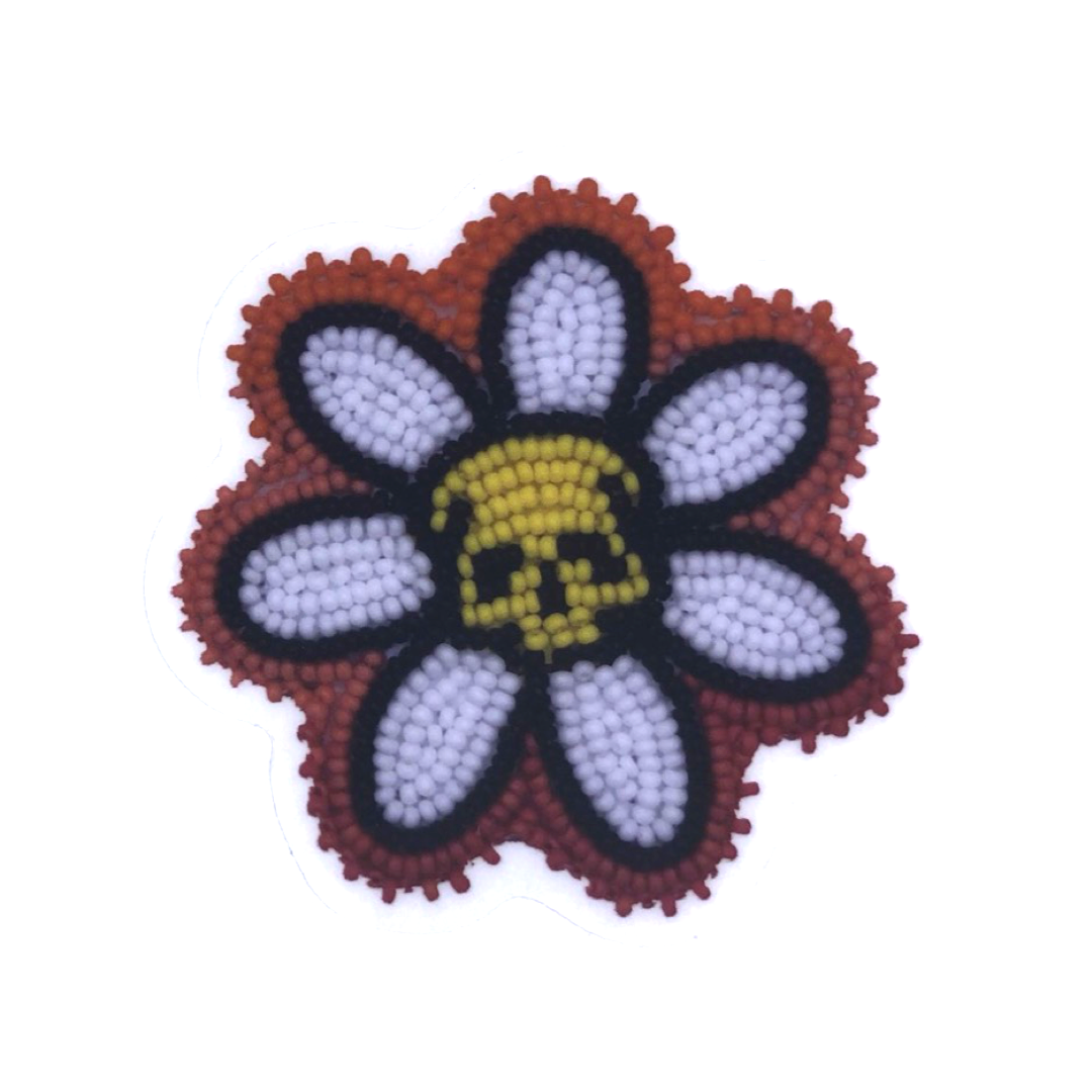 Deadly Daisy Sticker (clear background)